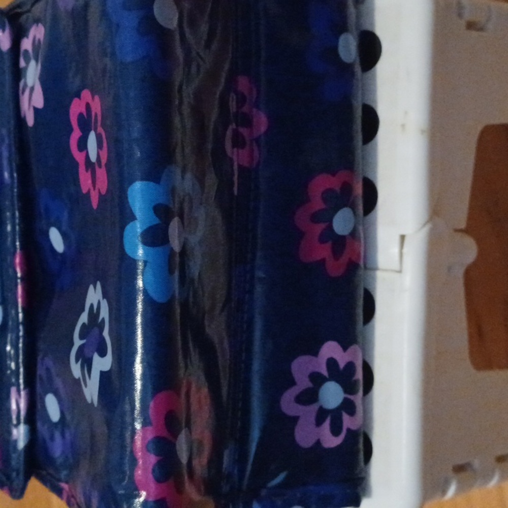 Vera Bradley lunch bag tote blue Ellie Flowers pattern - Picture 3 of 7